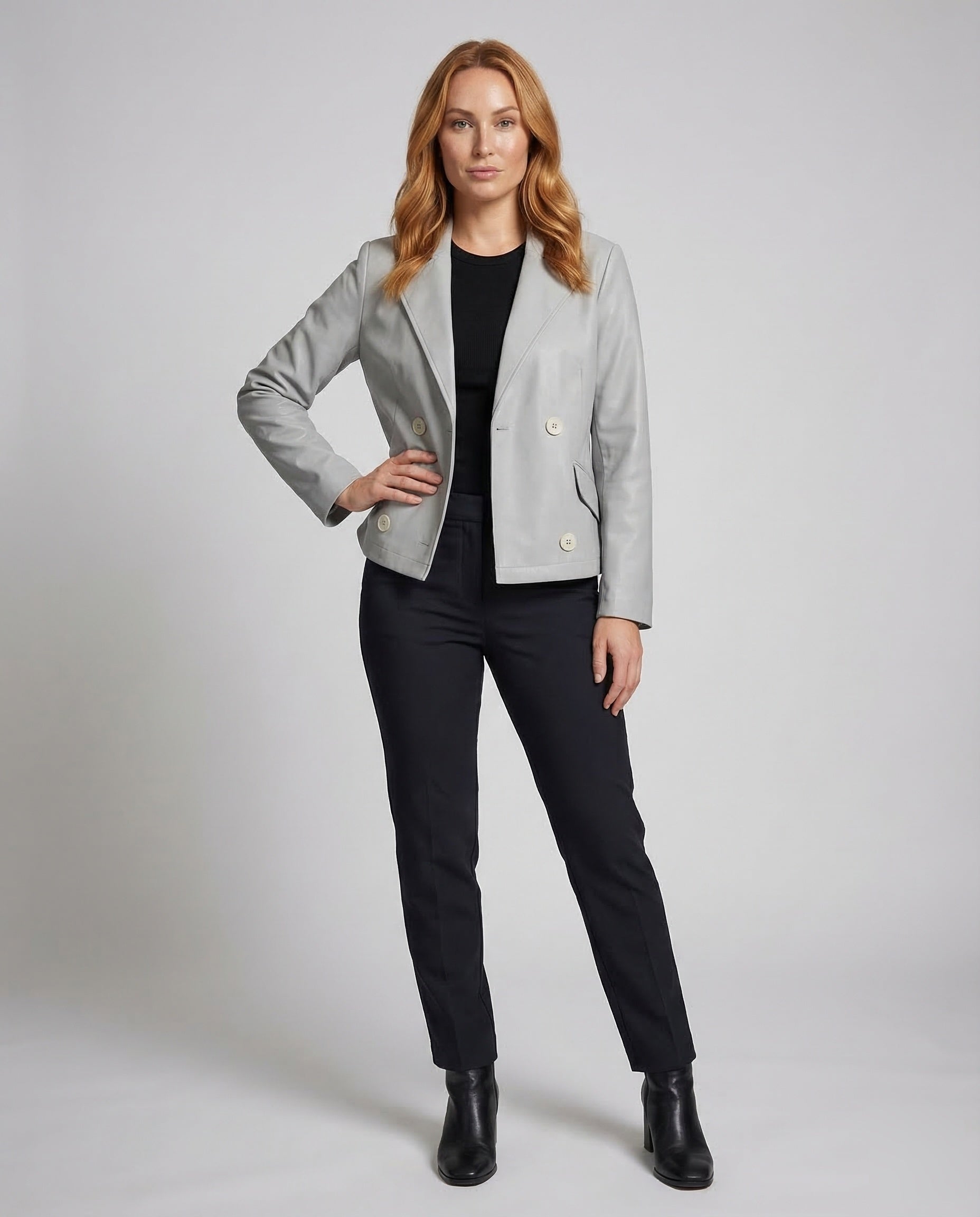 Damen Lederjacke Kurz - Norvielle