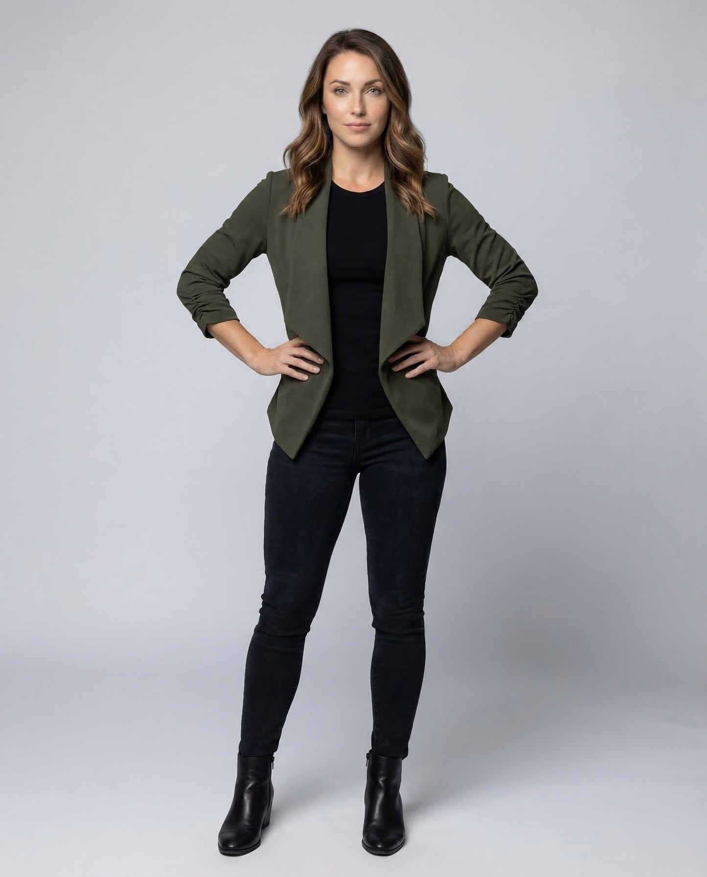 Damen Blazer Jersey Wasserfall-Style - Norvielle