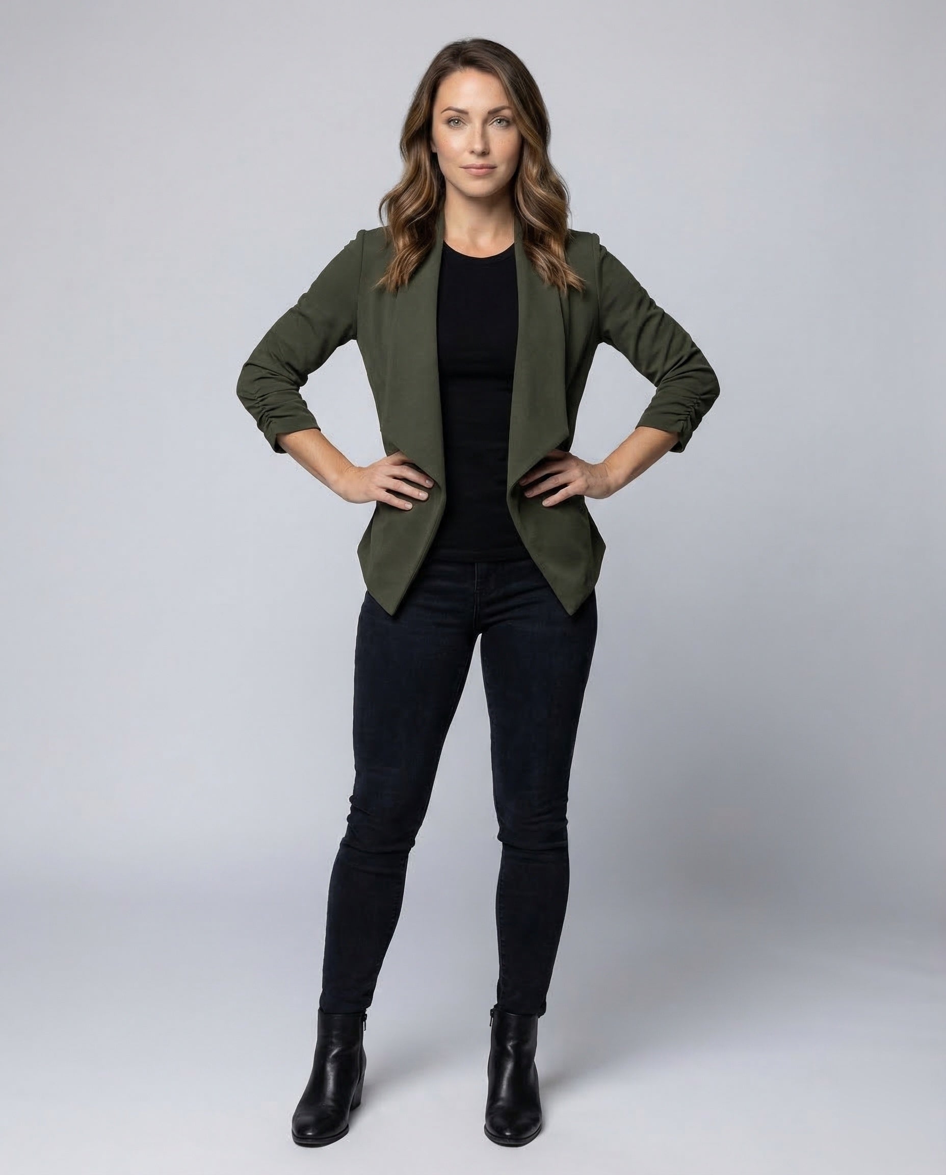 Damen Blazer Jersey Wasserfall-Style - Norvielle