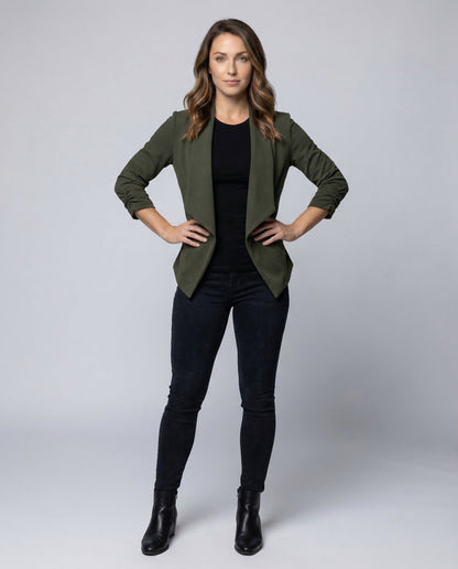 Damen Blazer Jersey Wasserfall-Style - Norvielle