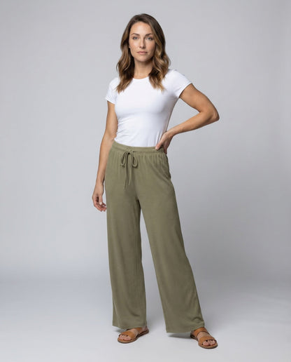 Damen Jerseyhose Palazzo mit Tunnelzug - Norvielle