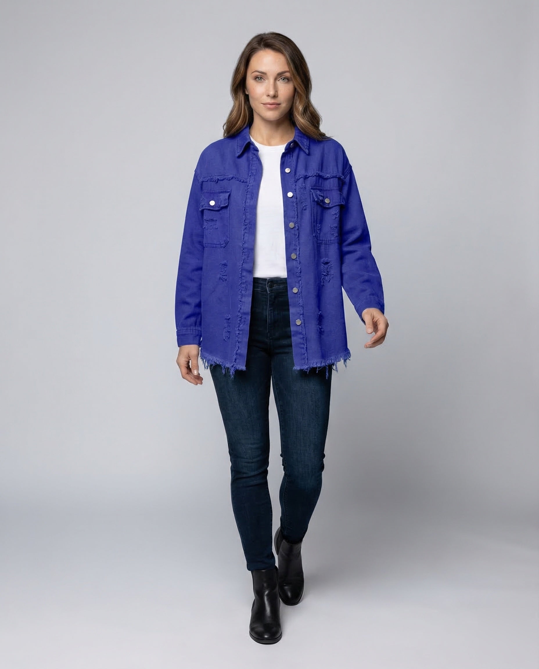 Damen Jeansjacke mit Fransen - Norvielle