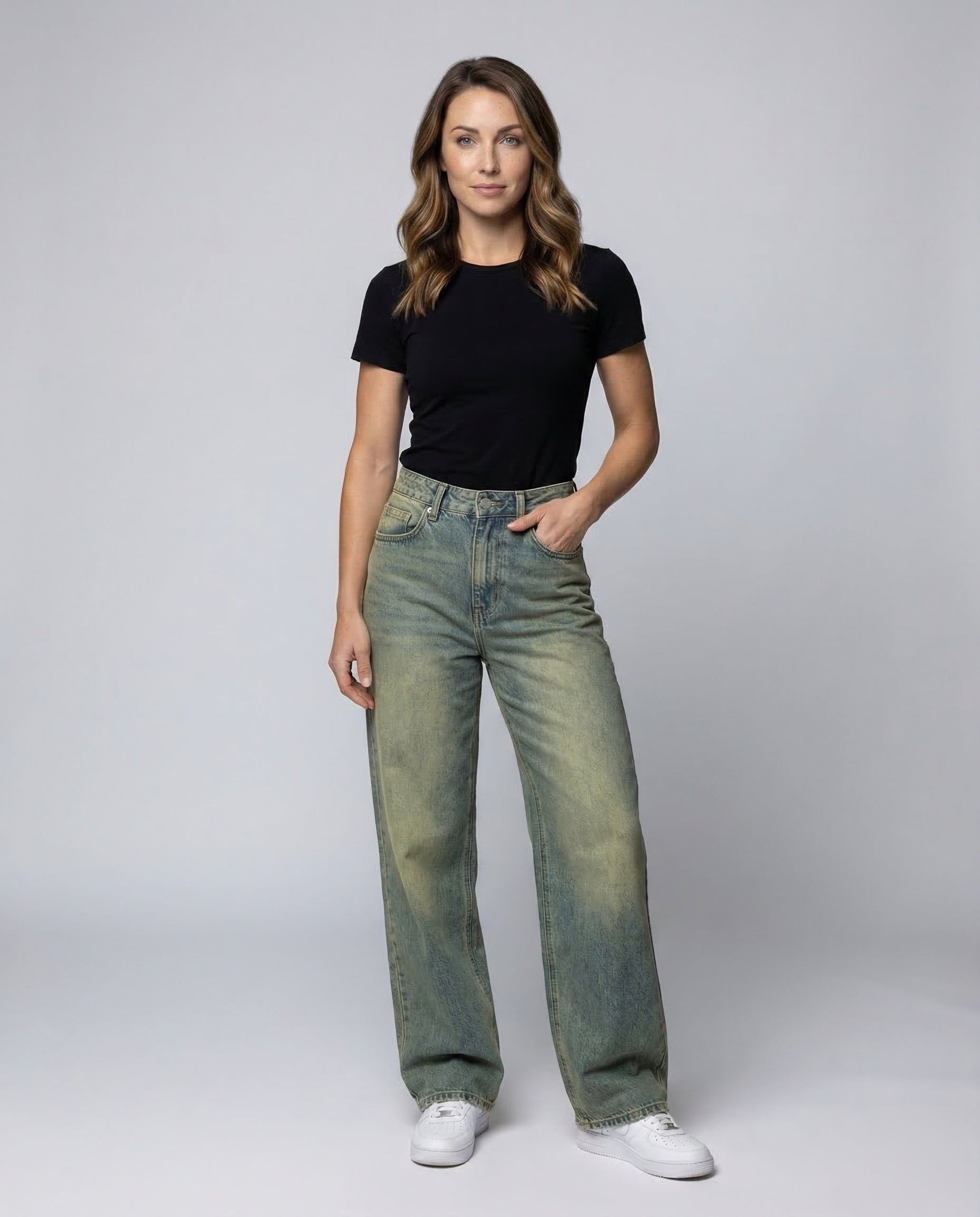 Damen Baggy Jeans Retro wurde in Damen Baggy Jeans umgeschrieben, da - Norvielle