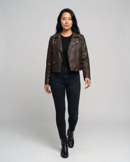 Damen Lederblouson Kurz - Norvielle