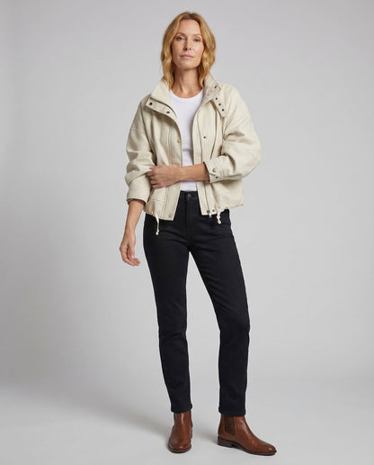 Damen Kunstlederjacke Oversize Kurz - Norvielle