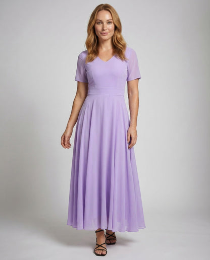 Damen Maxikleid Chiffon Sommerkleid - Norvielle
