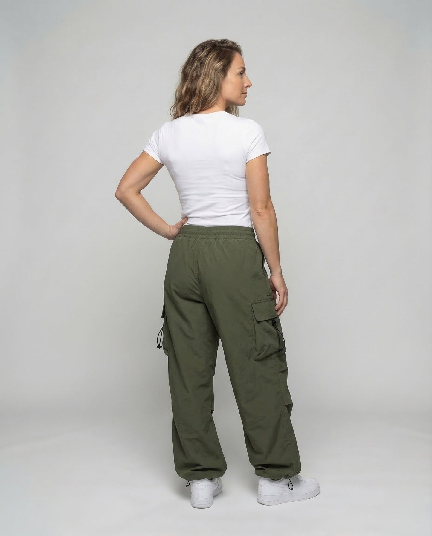 Damen Cargohose Leicht Bequem Weite Passform