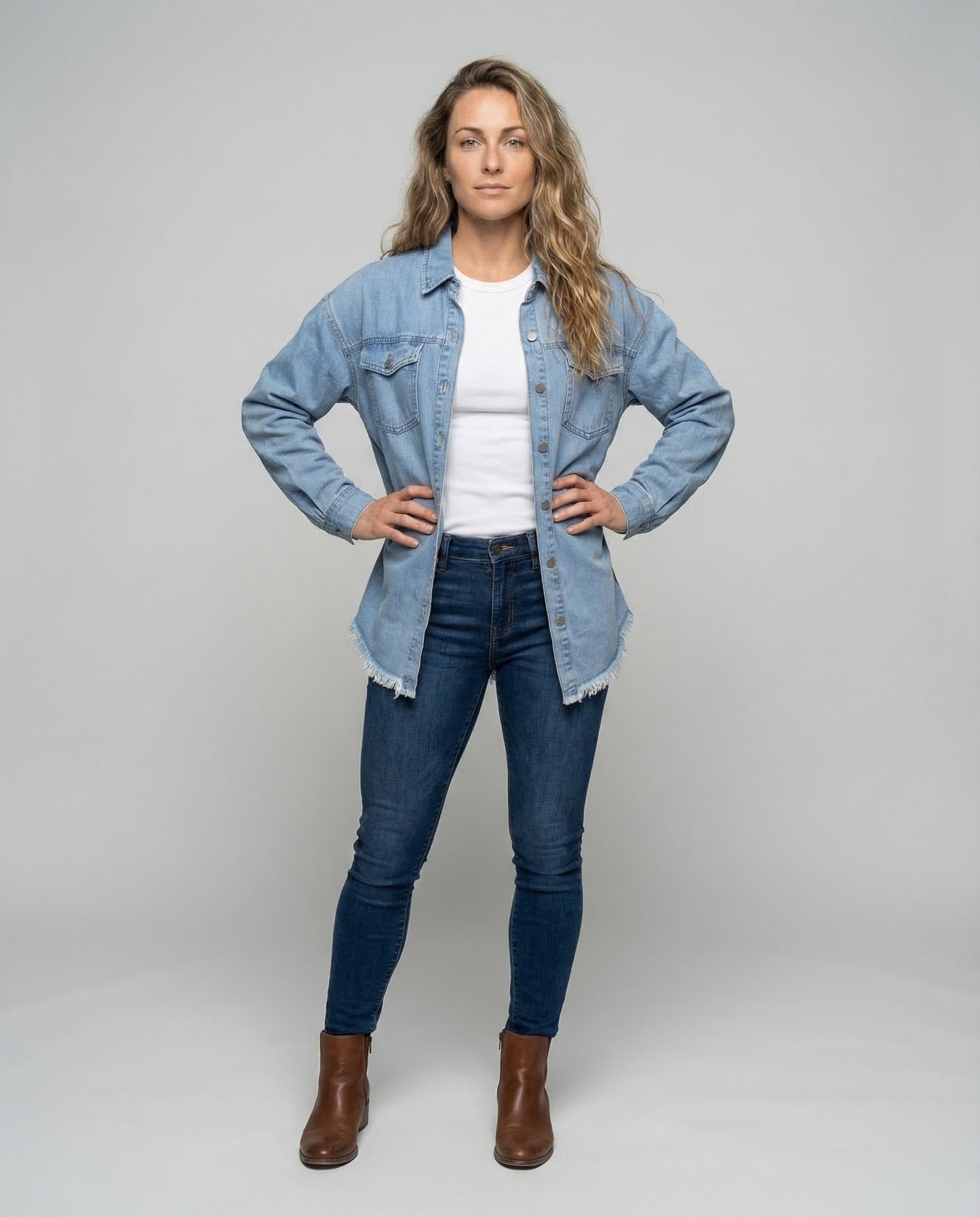 Damen Oversize Jeansjacke - Norvielle