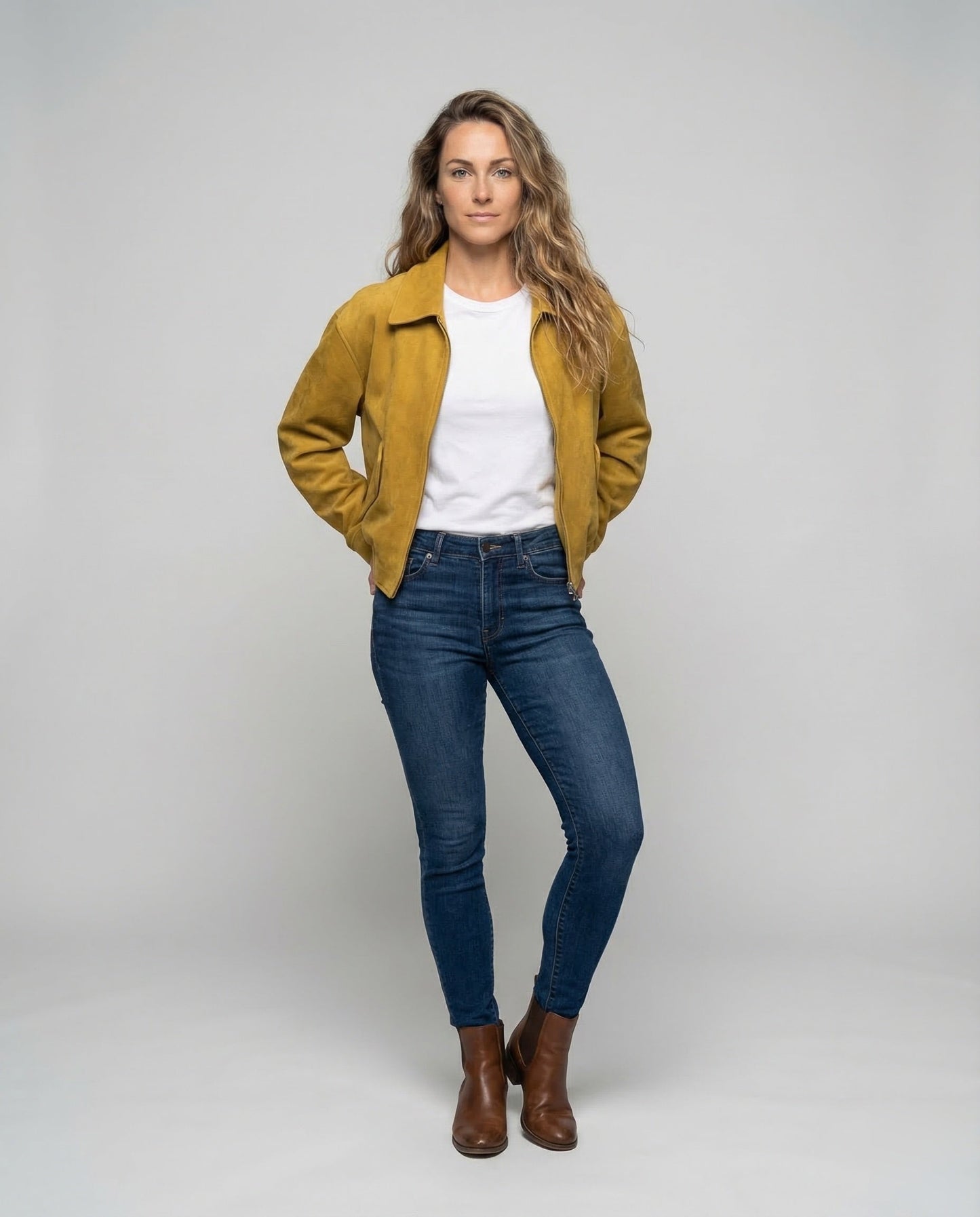 Damen Velours Blouson Oversize Blazer - Norvielle