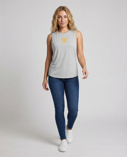 Damen Sport Muskelshirt Baumwolle Schwarz - Norvielle