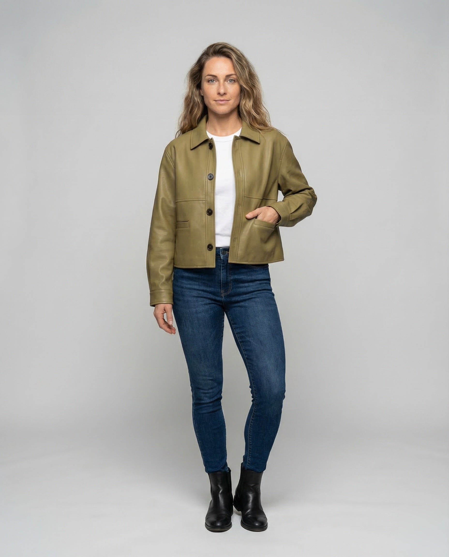 Damen Trenchcoat Lang mit Ballonärmeln - Norvielle