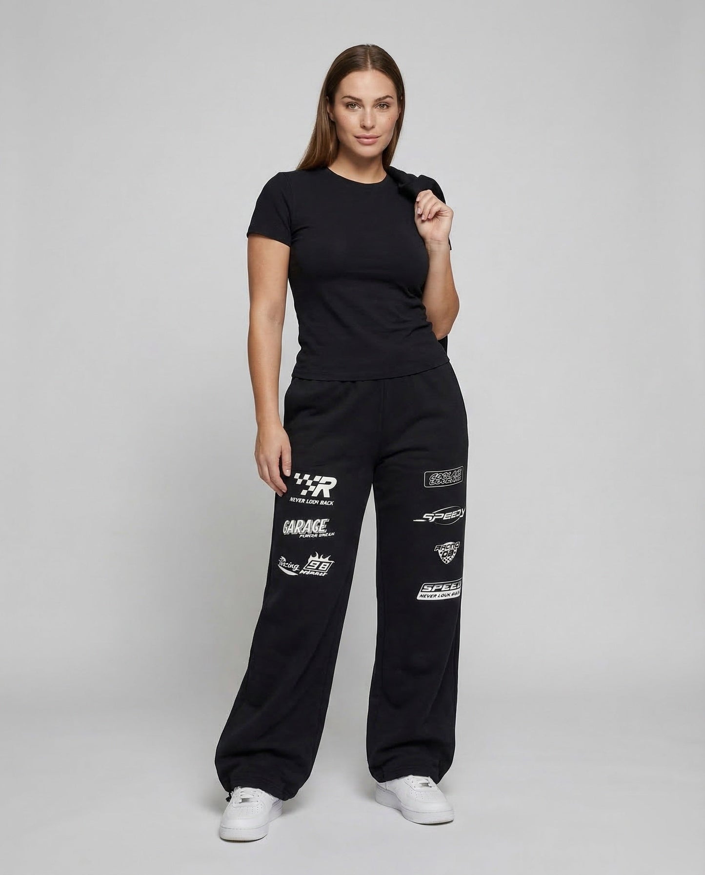 Damen Baggy Sweathose Print - Norvielle