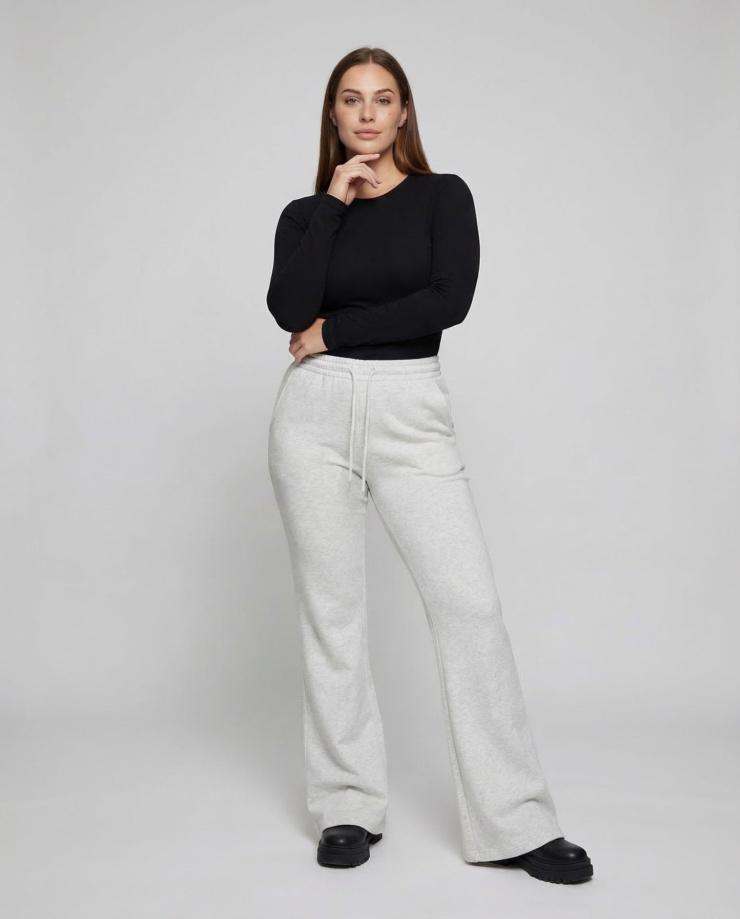Damen High Waist Jogginghose Schlag Bein - Norvielle