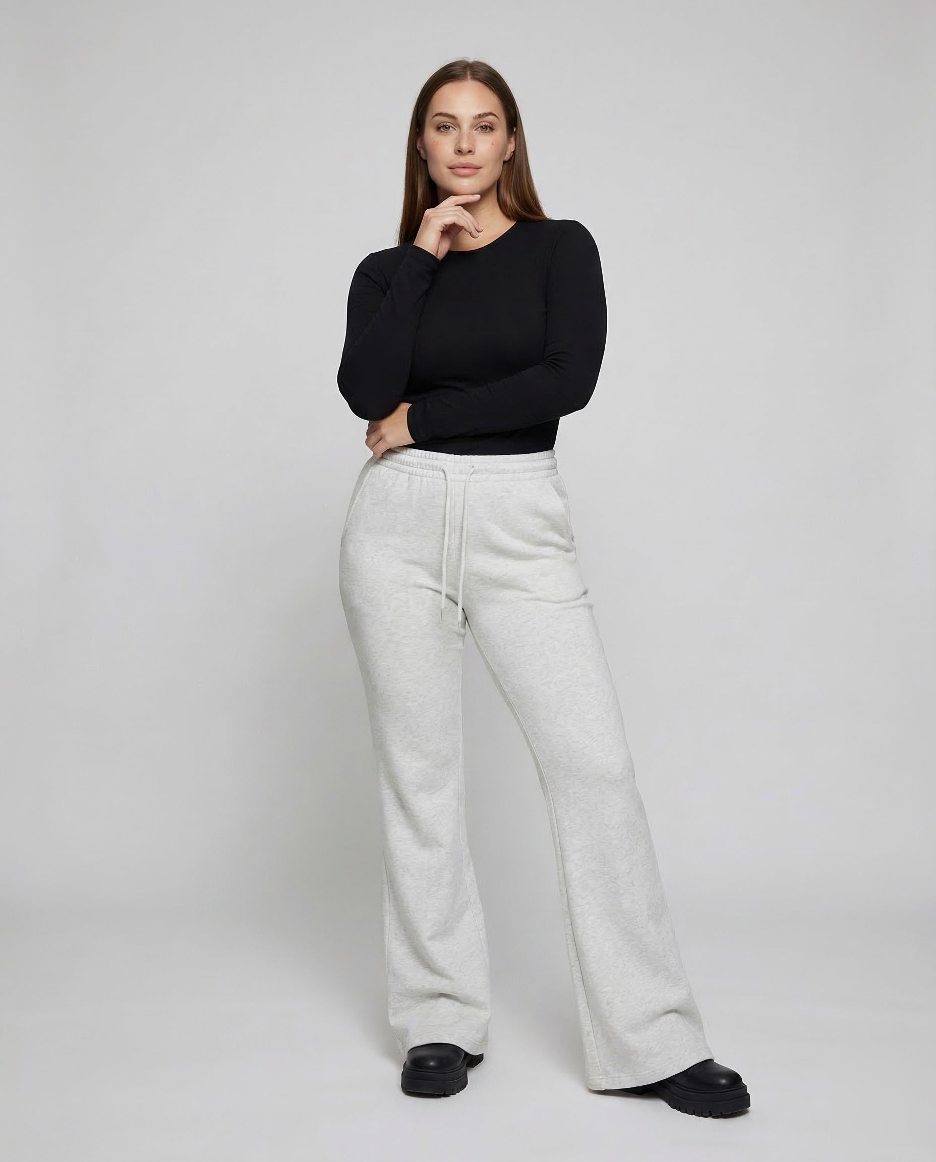 Damen High Waist Jogginghose Schlag Bein - Norvielle