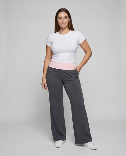 Damen Loungehose Extraweit Baumwolle Bequem Schwarz - Norvielle