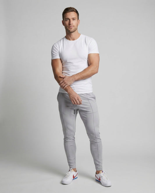 Herren Jogginghose Sportliche Schmale Beinweise Schwarz - Norvielle