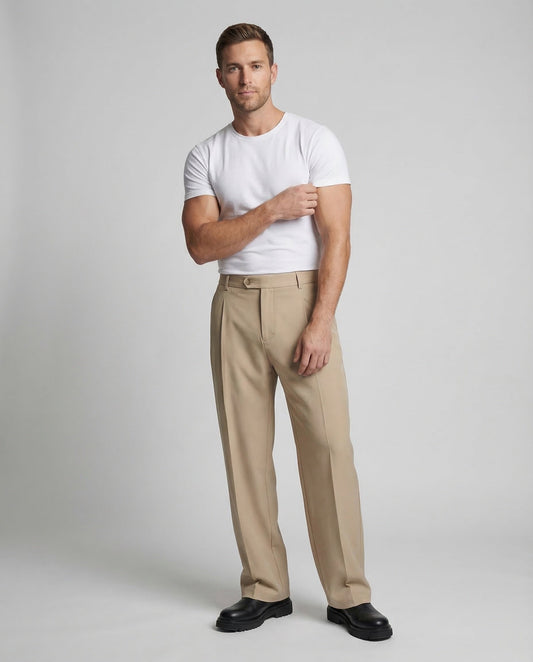 Herren Bundfaltenhose Weitbein - Norvielle