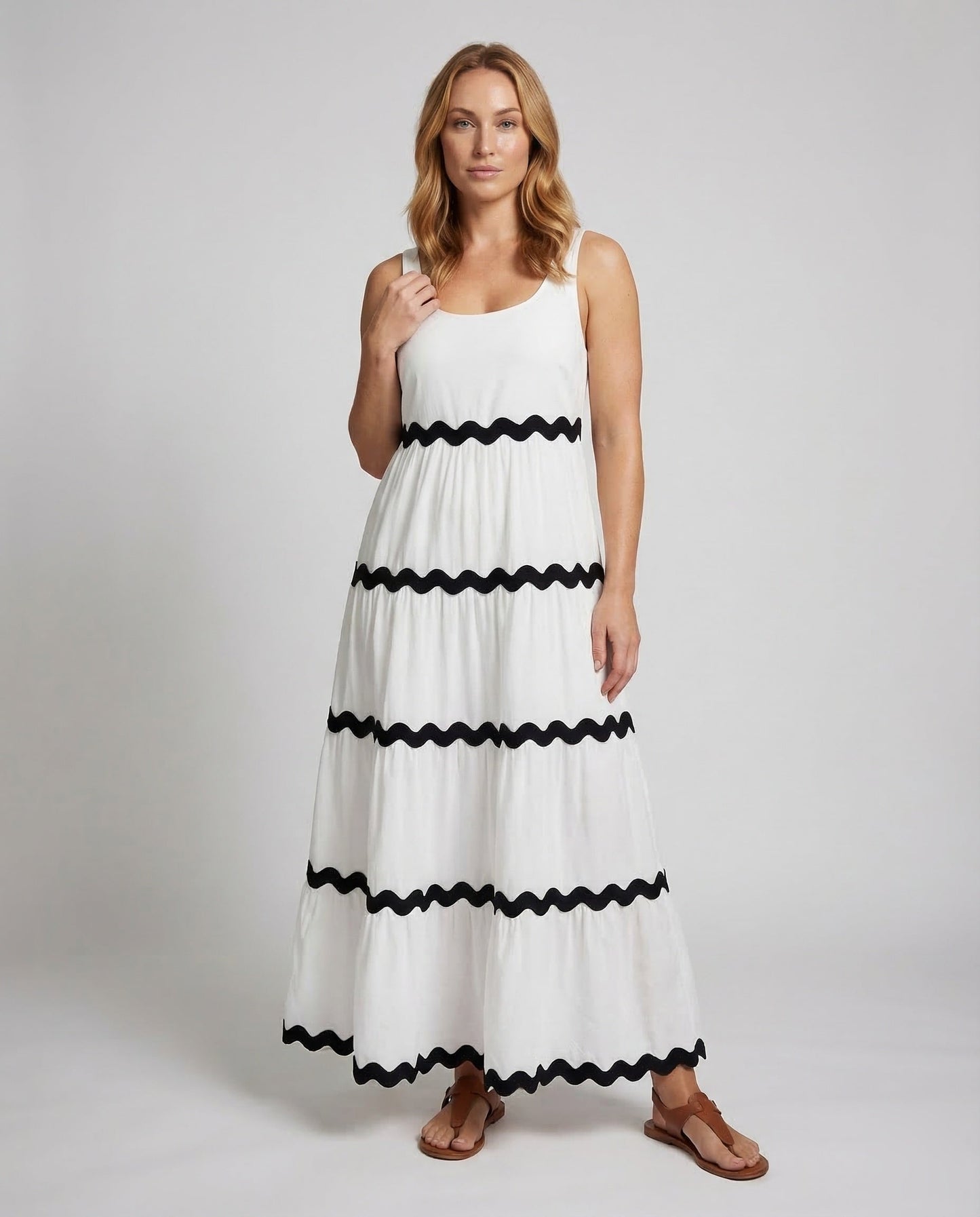 Damen Ärmelloses Maxikleid mit Print - Norvielle