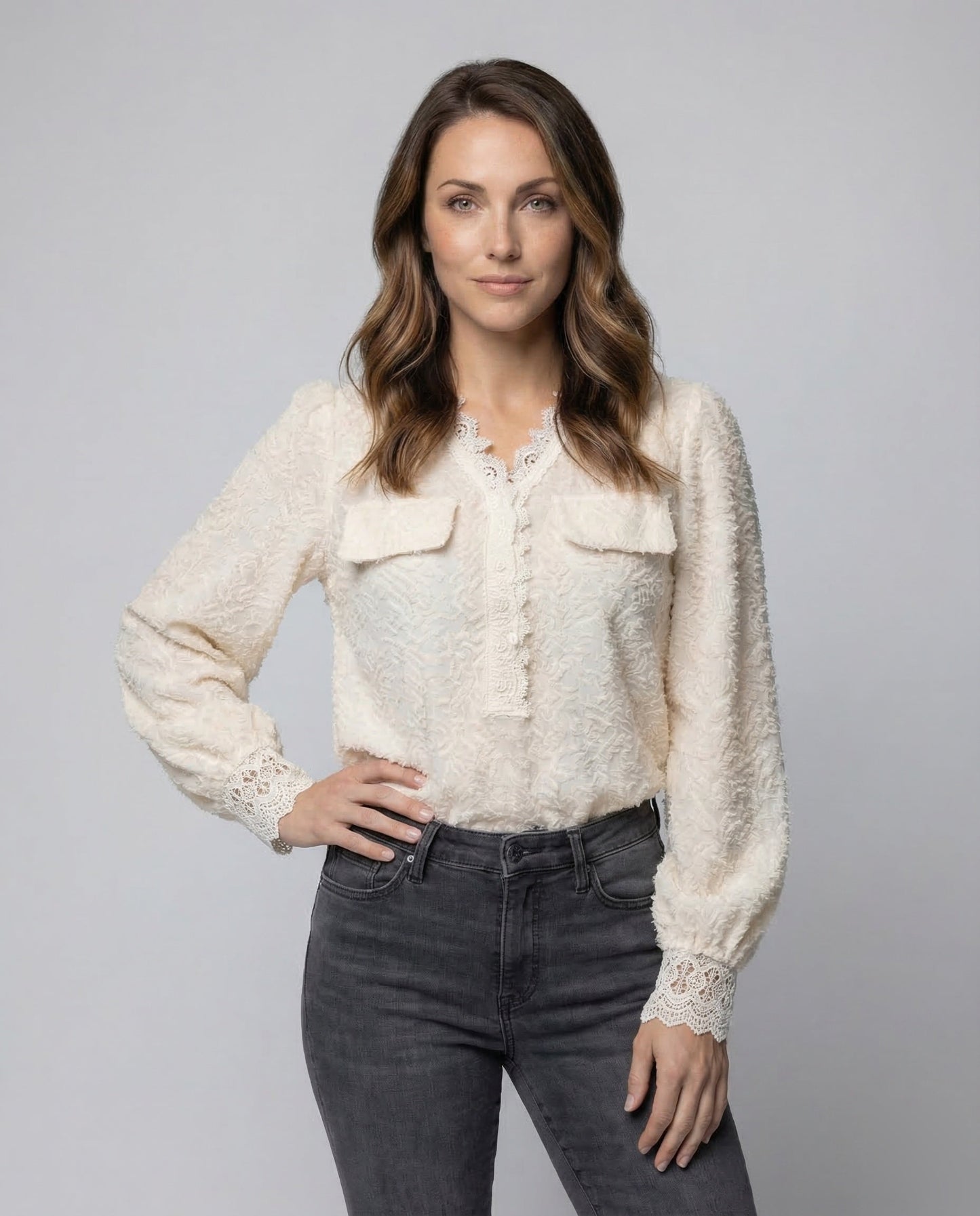 Damen Strickcardigan V-Ausschnitt - Norvielle