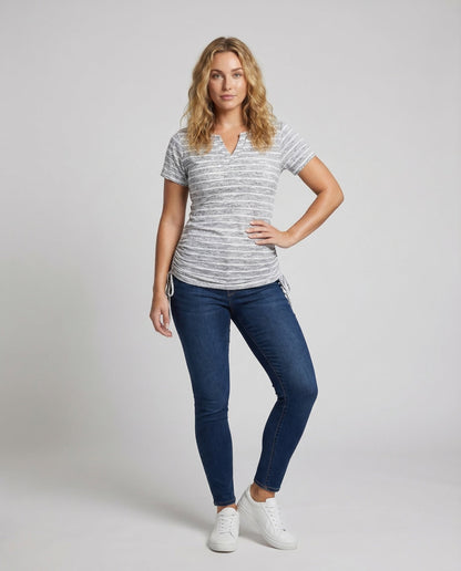 Damen Tunika Gestreiftes Shirt - Norvielle
