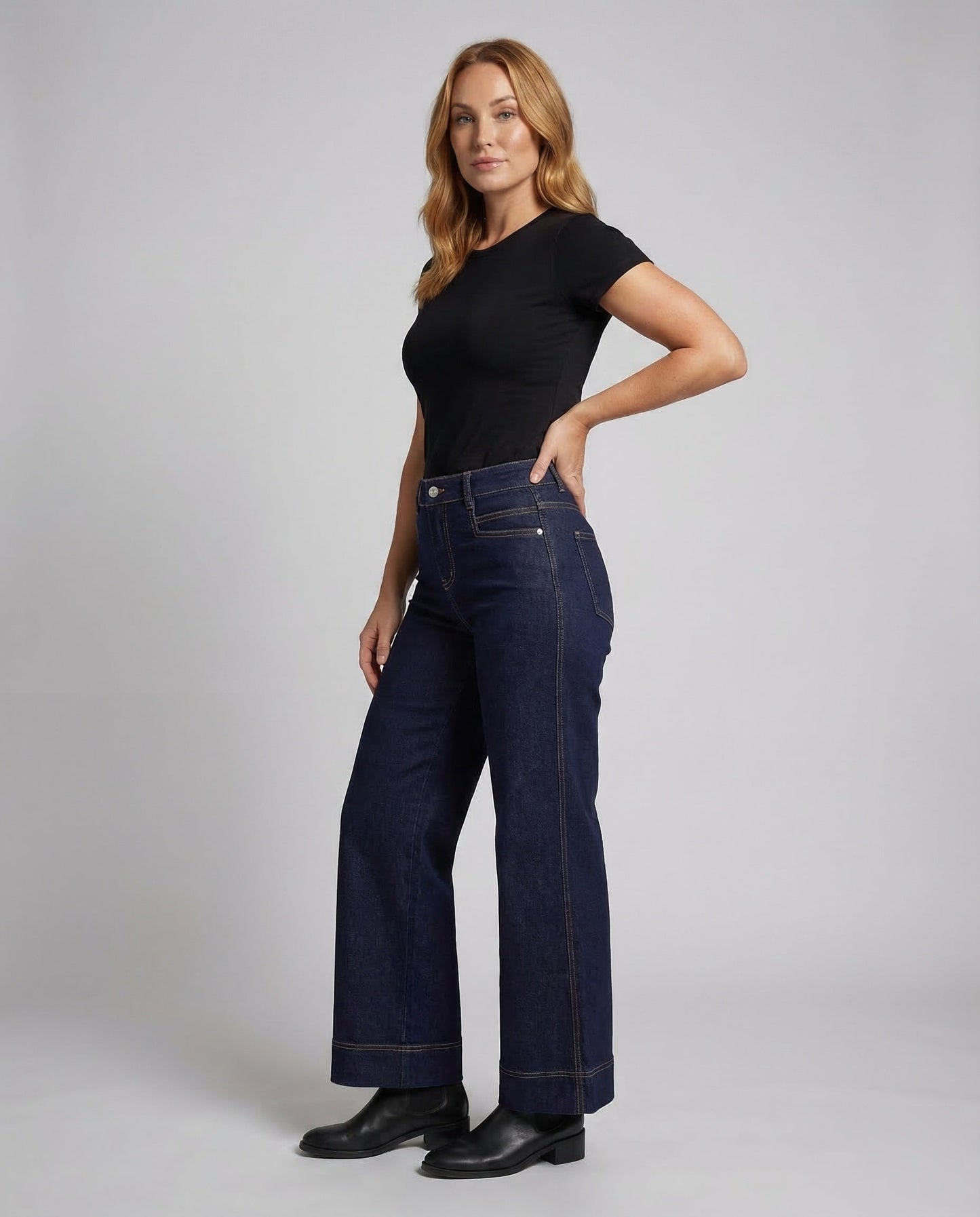 Damen High Waist Jeans Culotte - Norvielle