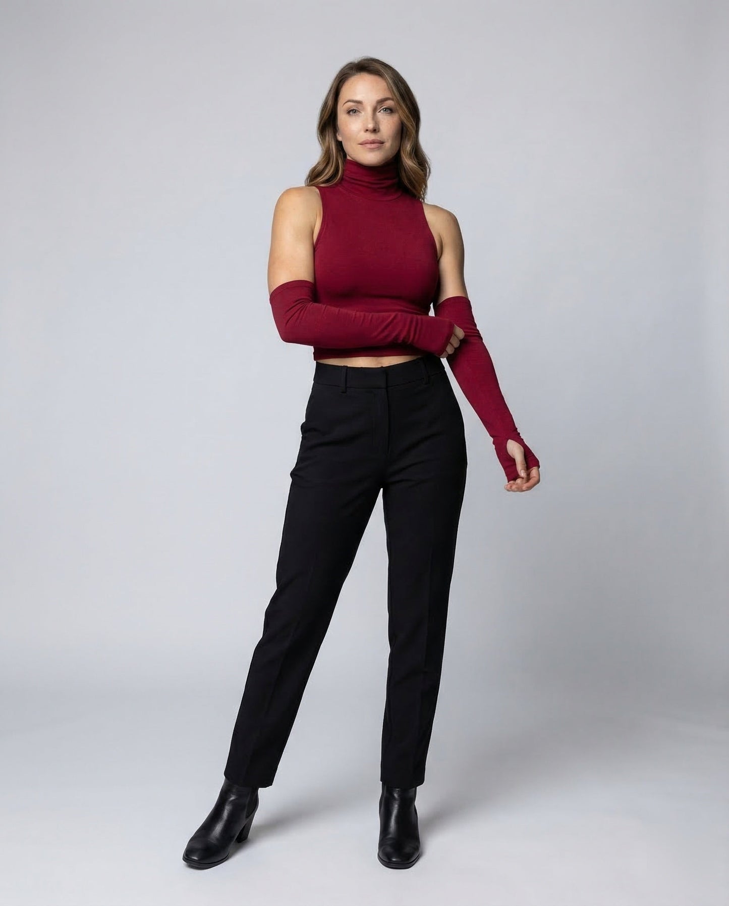 Damen Cropped Rollkragen - Norvielle