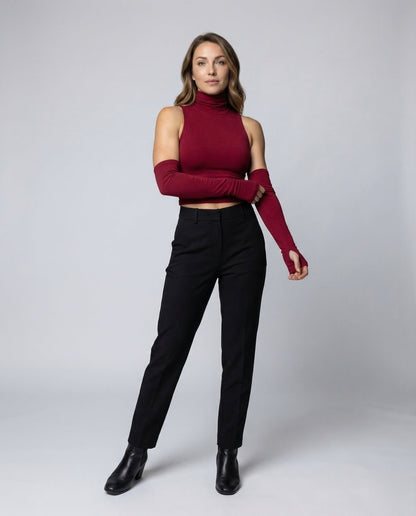 Damen Cropped Rollkragen - Norvielle