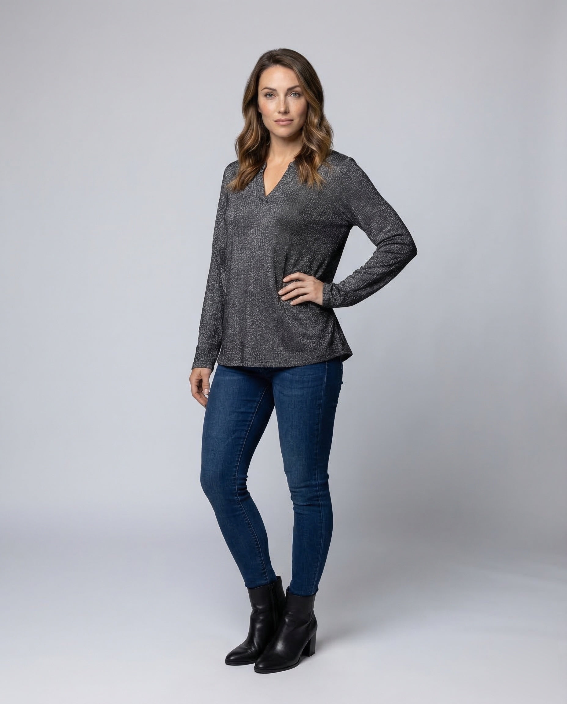 Damen Feinstrickpullover V-Ausschnitt - Norvielle