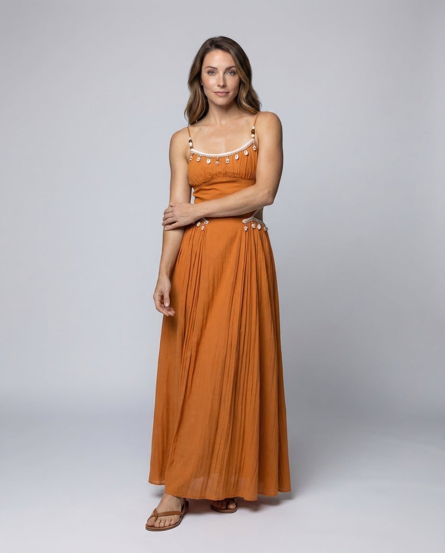 Damen Maxikleid Spaghettiträger - Norvielle