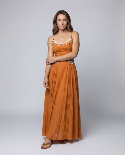 Damen Maxikleid Spaghettiträger - Norvielle