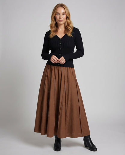 Damen Maxirock Weites Volumen - Norvielle