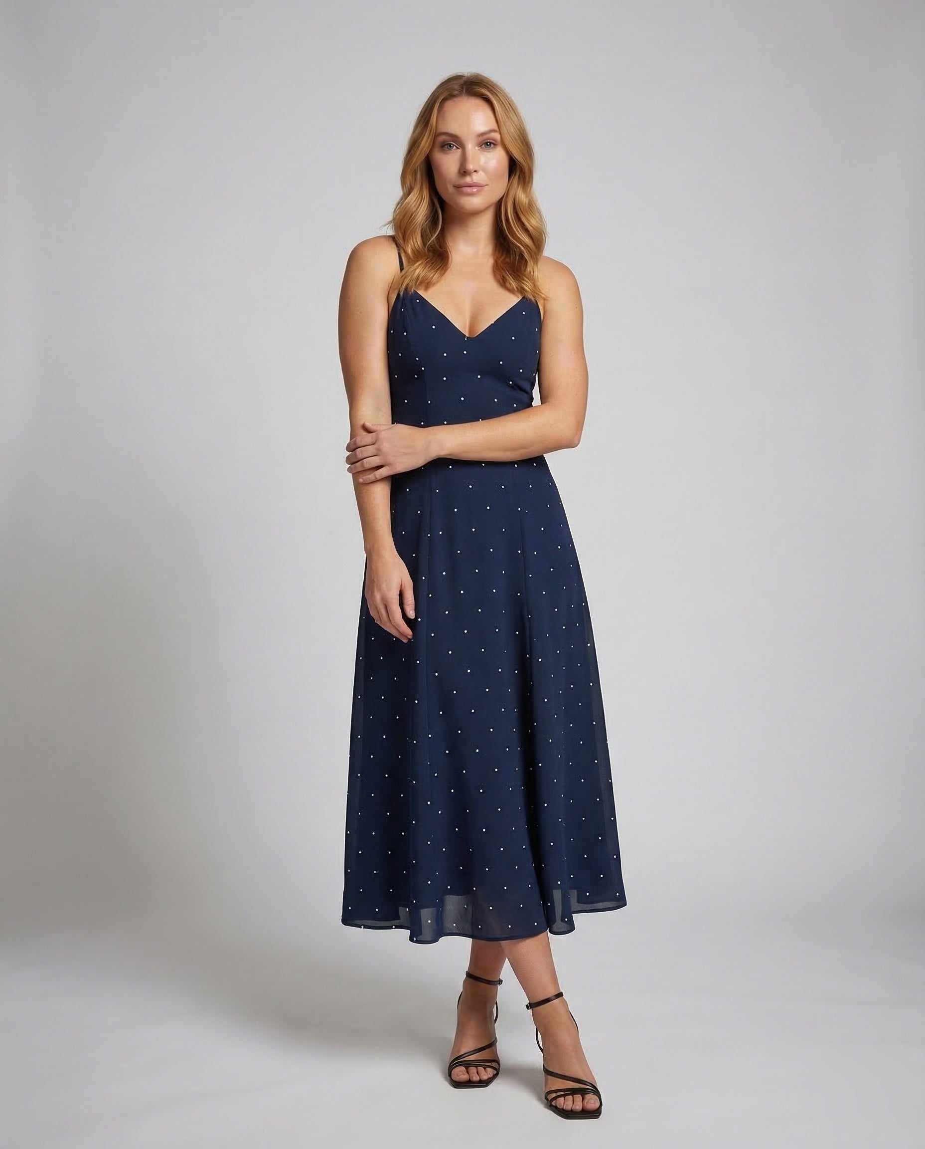 Damen Maxikleid mit Tupfen - Norvielle
