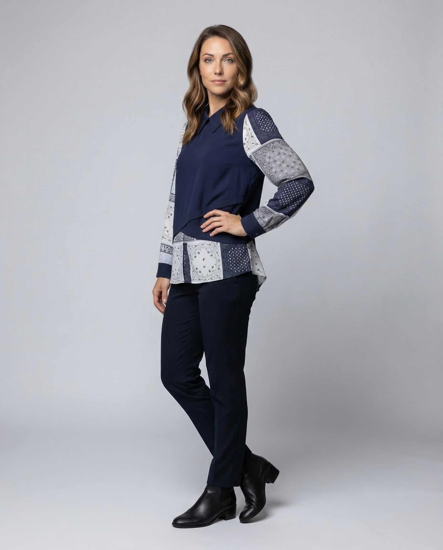 Damen Blusentop Lagenlook - Norvielle