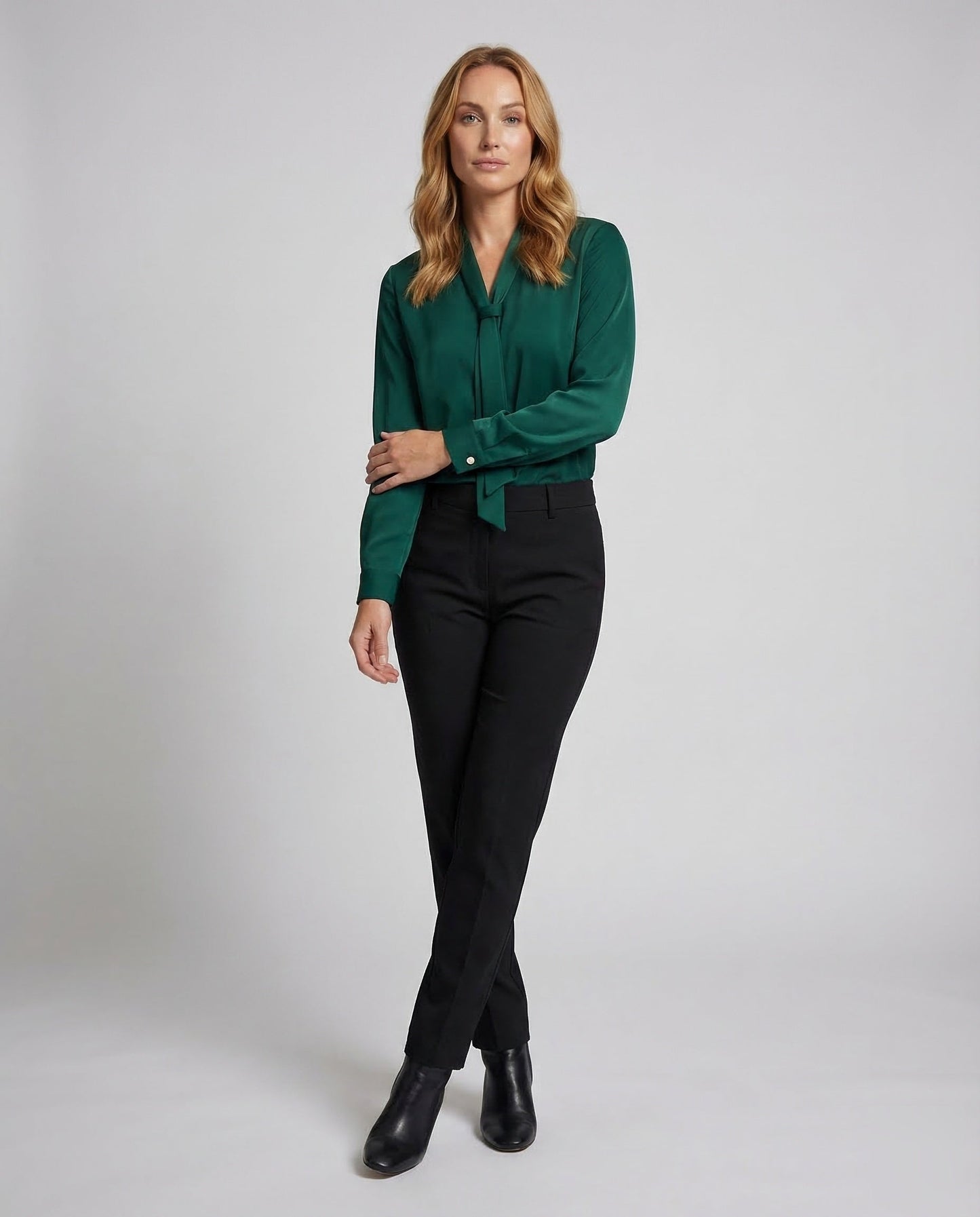 Damen Satinbluse Schlüpfer - Norvielle