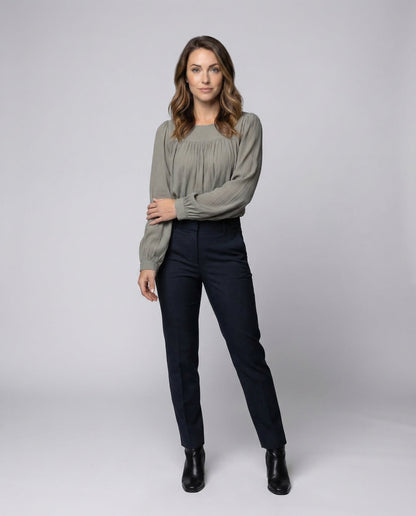 Damen Bluse Quadratisch Faltenbluse - Norvielle