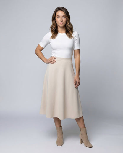 Damen Maxirock A-Linie Stretch - Norvielle