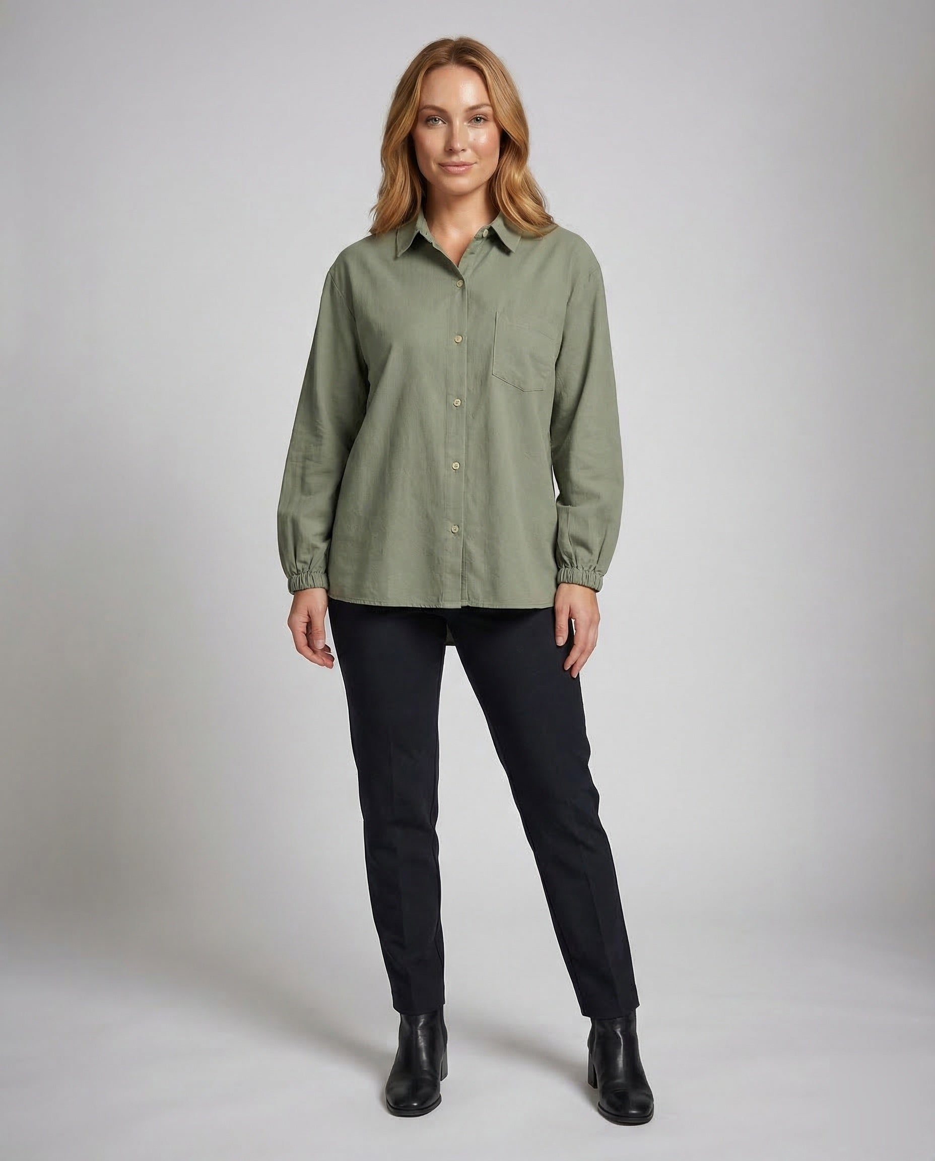 Damen Bluse Viskose Leinen - Norvielle
