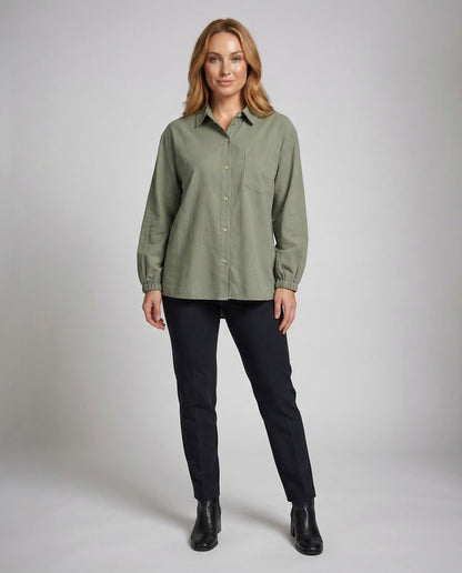 Damen Bluse Viskose Leinen - Norvielle