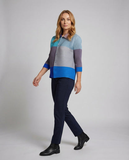 Damen Plisseehemdjacke - Norvielle