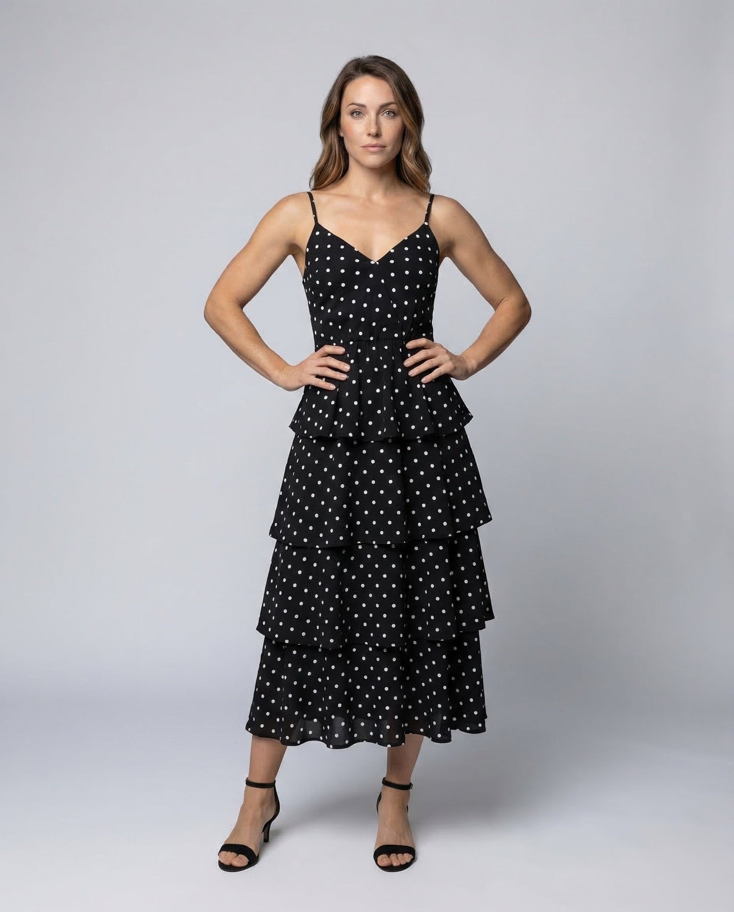 Damen Midikleid mit Punkten - Norvielle