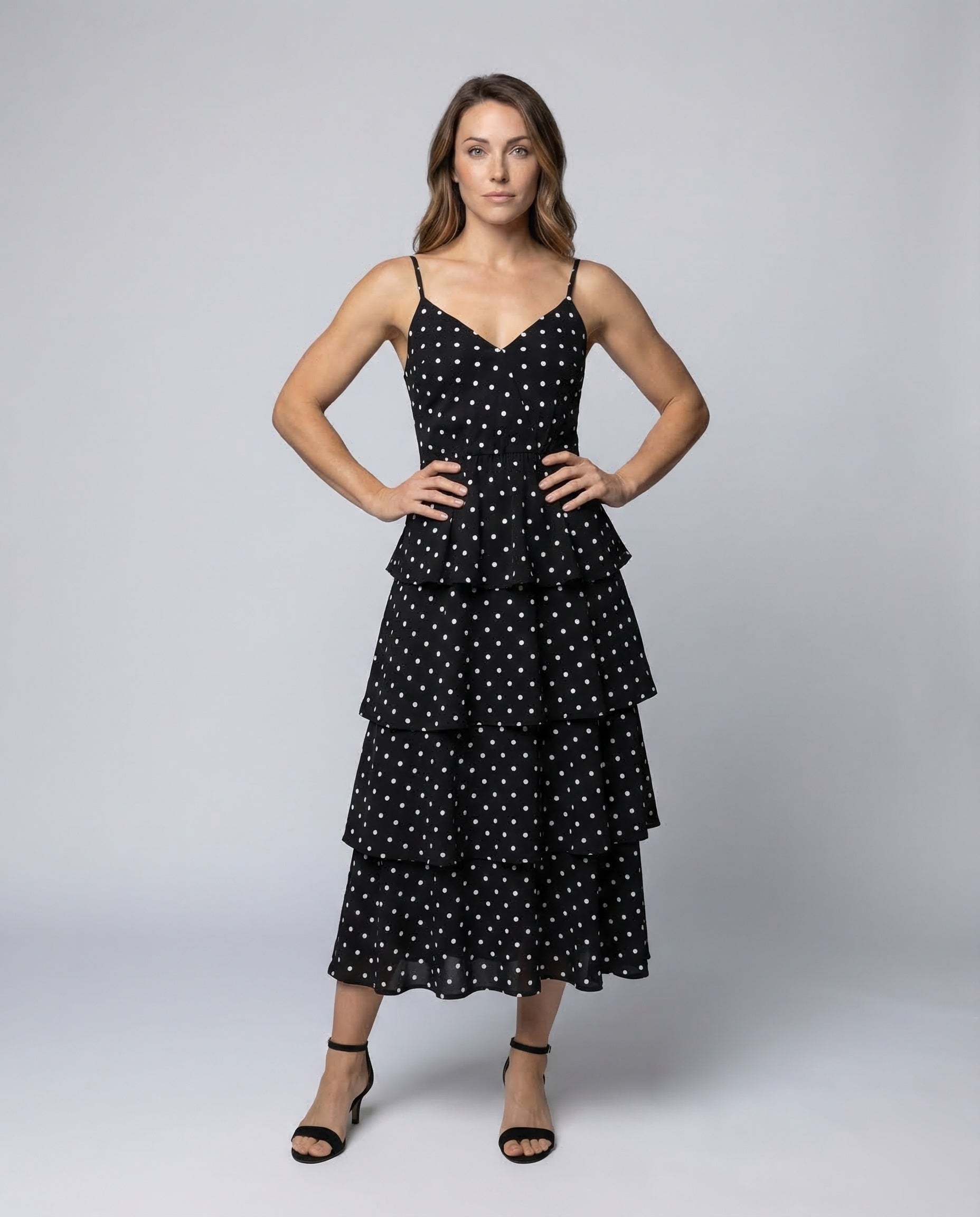 Damen Midikleid mit Punkten - Norvielle
