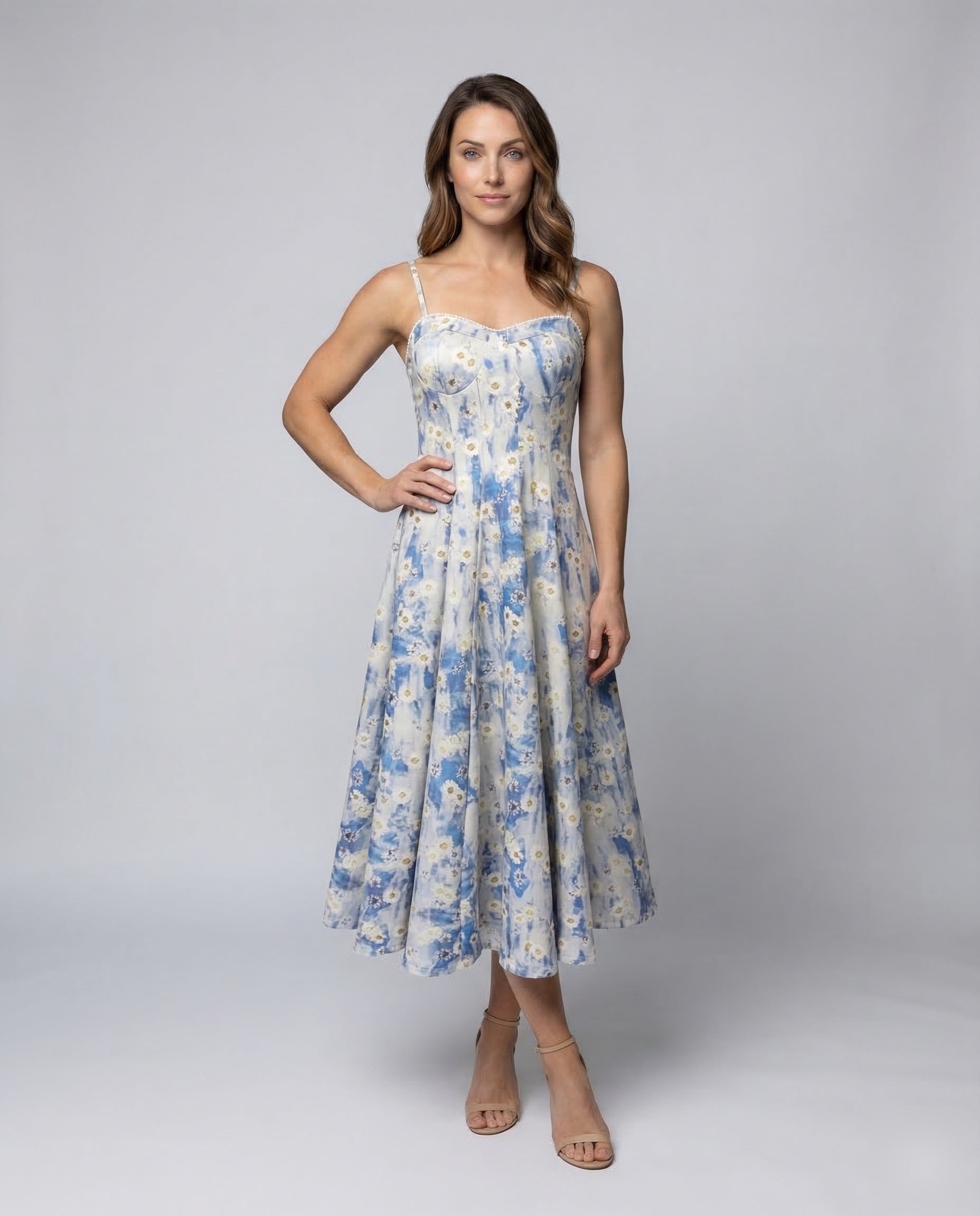 Damen Midikleid mit Korsage - Norvielle