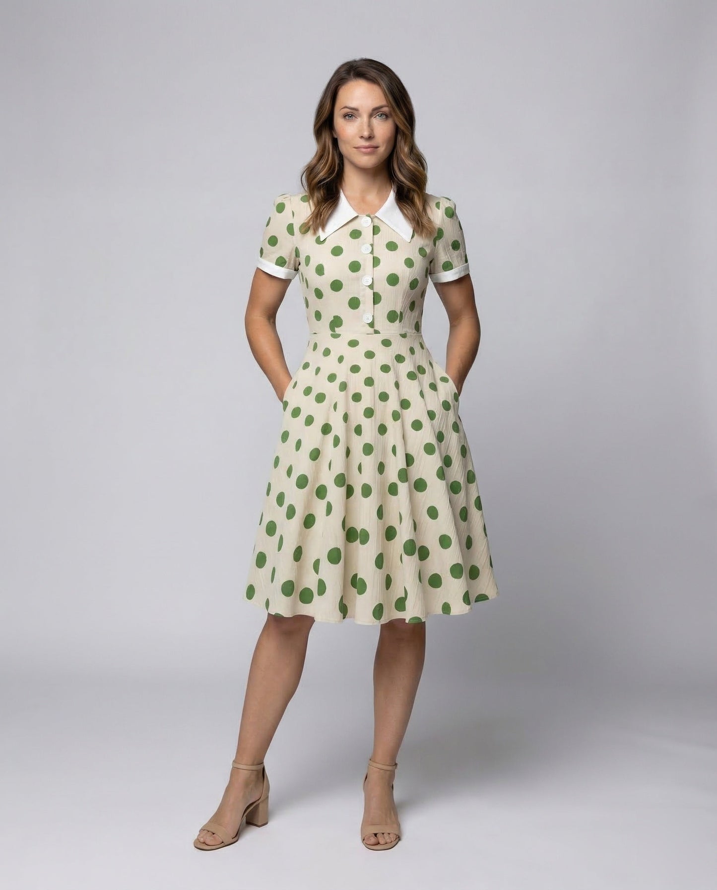 Damen Tellerkleid Vintage-Stil - Norvielle