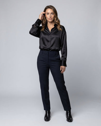 Damen Satin Bluse Weit - Norvielle