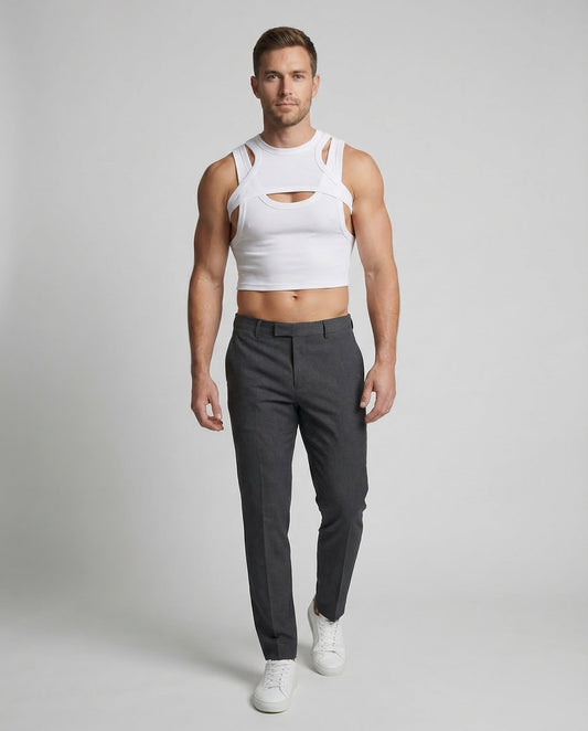 Herren Crop- Ripp-Optik - Norvielle