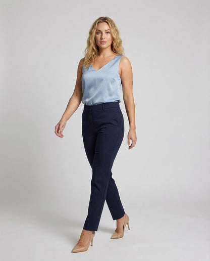 Damen Seiden- V-Ausschnitt Satin - Norvielle