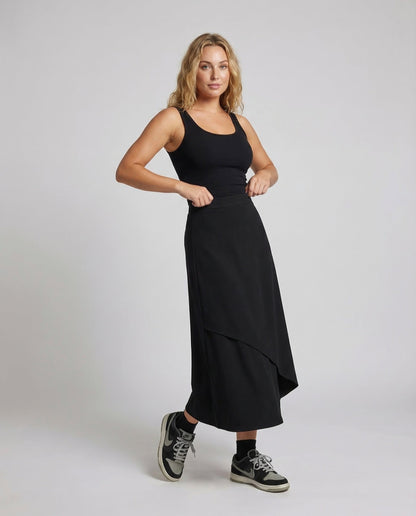 Damen Asymmetrischer Midirock - Norvielle