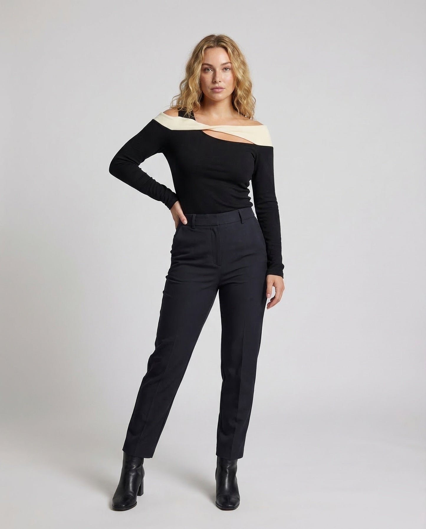 Damen Asymmetrisches Crop- - Norvielle