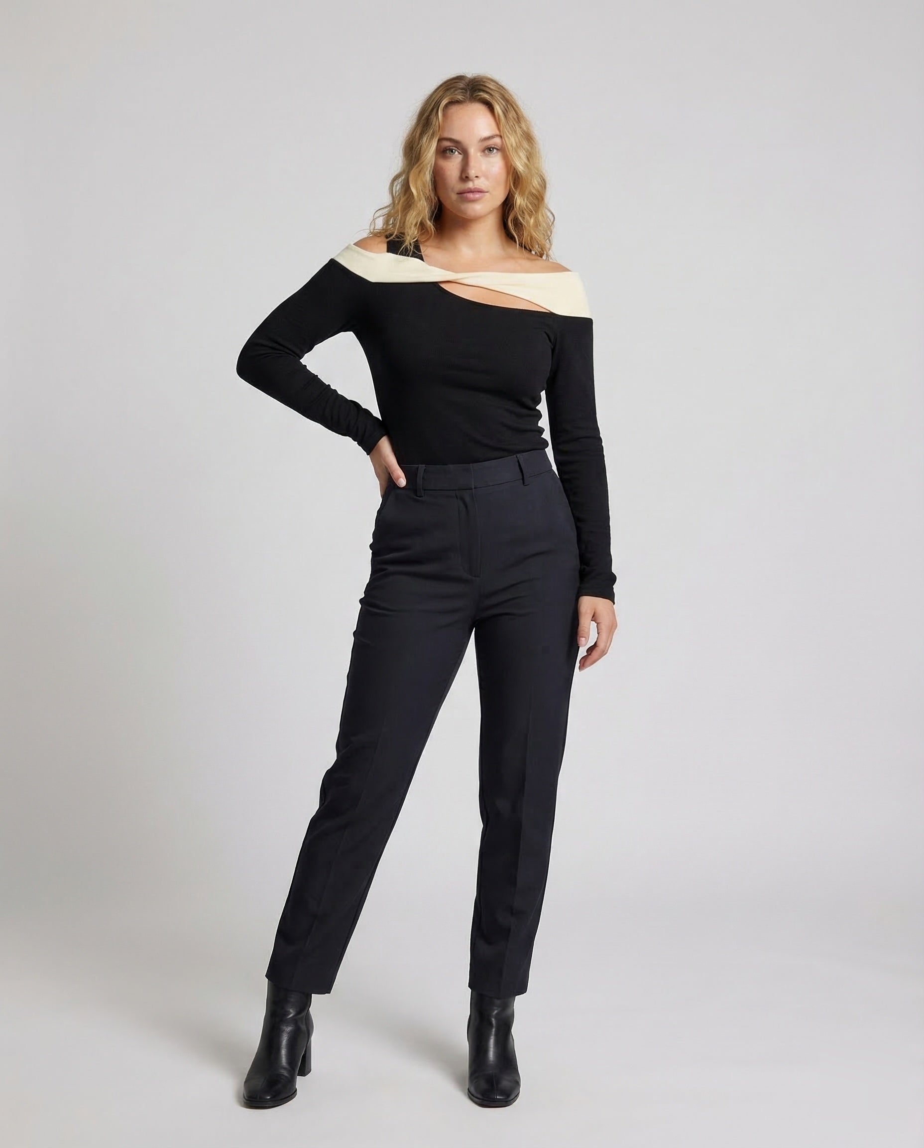 Damen Asymmetrisches Crop- - Norvielle