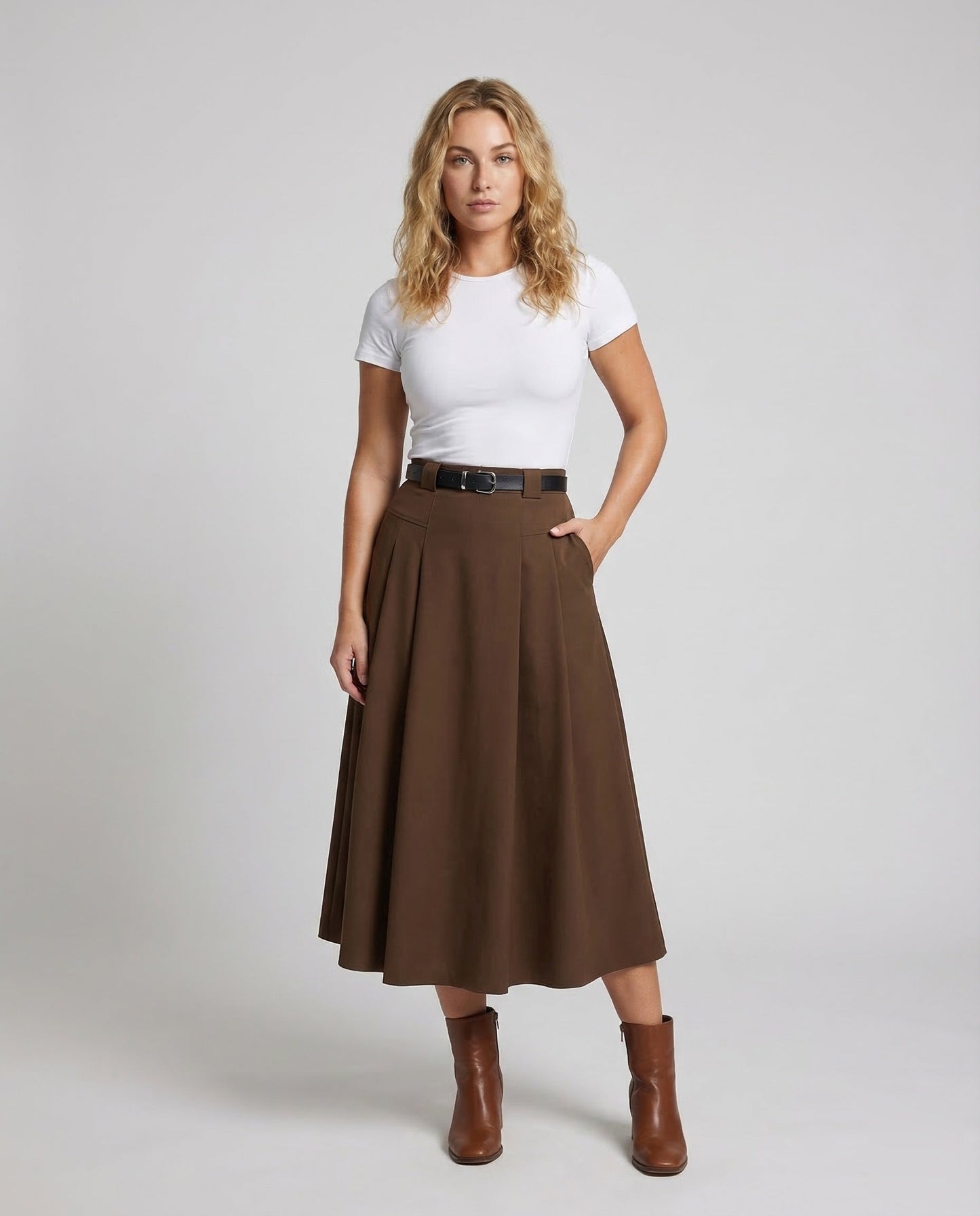 Damen High Waist Keilrock - Norvielle